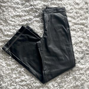 Zara Wide Leg Faux Leather Pants